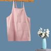 Japanese & Korean Retro Cotton Linen Apron with Logo, Tie-Free Design for Home, Flower Shop, or Painting Use