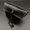 Motorcycle Saddlebag Black PU Leather Luggage Tool Bag Side Clinch Bolt Saddle Bag Universal for Harley Sportster Racer