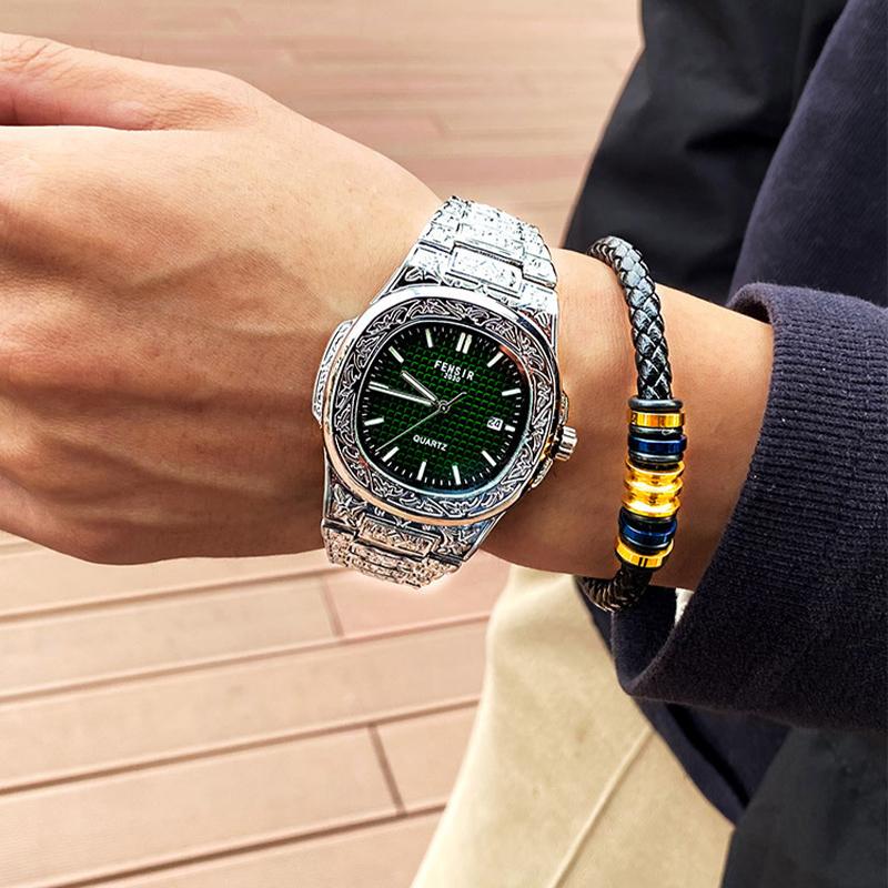 Luxus Herren Armbanduhr Leuchtend Wasserdicht Datum Herrenuhr Edelstahl Herren Quarzuhren Lässige Herrenuhr