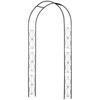 Vintage Style Steel Garden Patio Outdoor Arbor & Trellis Arch Support For Vines & Climbing Plants Decoration - Black 2.3H m