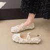 2026 Spring Lace Flower Women Shoes Fashion Slip On Comfort Street Style Soft Sole Female Dress Flats Shoes