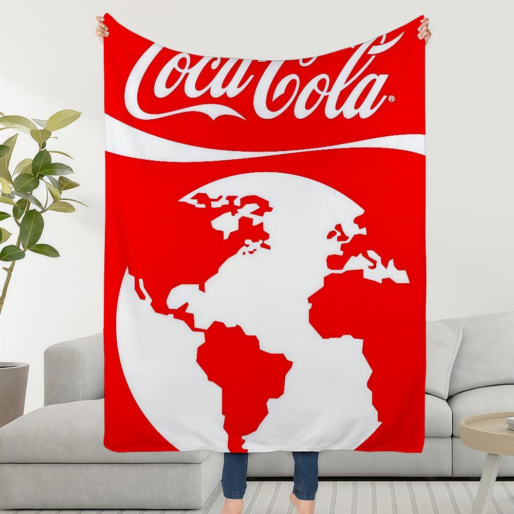 

Blanket C-ColaS-ES Logo Throw Fashion Super Cosy Plush Living Room Sofa Couch Childish Birthday C-CocaS-ES Gifts 75cmx90cm
