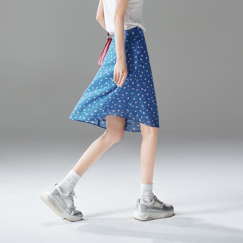 SOFSIL French Floral A-Line Midi Skirt L