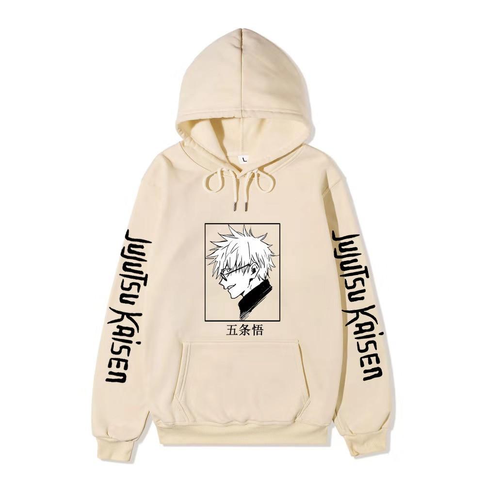 Jujutsu Kaisen Gojo Satoru Hoodie Unisex Fleece Sweatshirt Anime Print Autumn Winter Casual Pullover