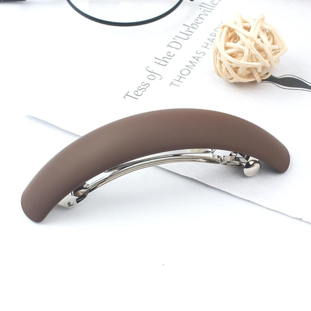 

Rectangle Arc Spring Clips Frosted Hair Accessory Elegant Hairgrip кавовий