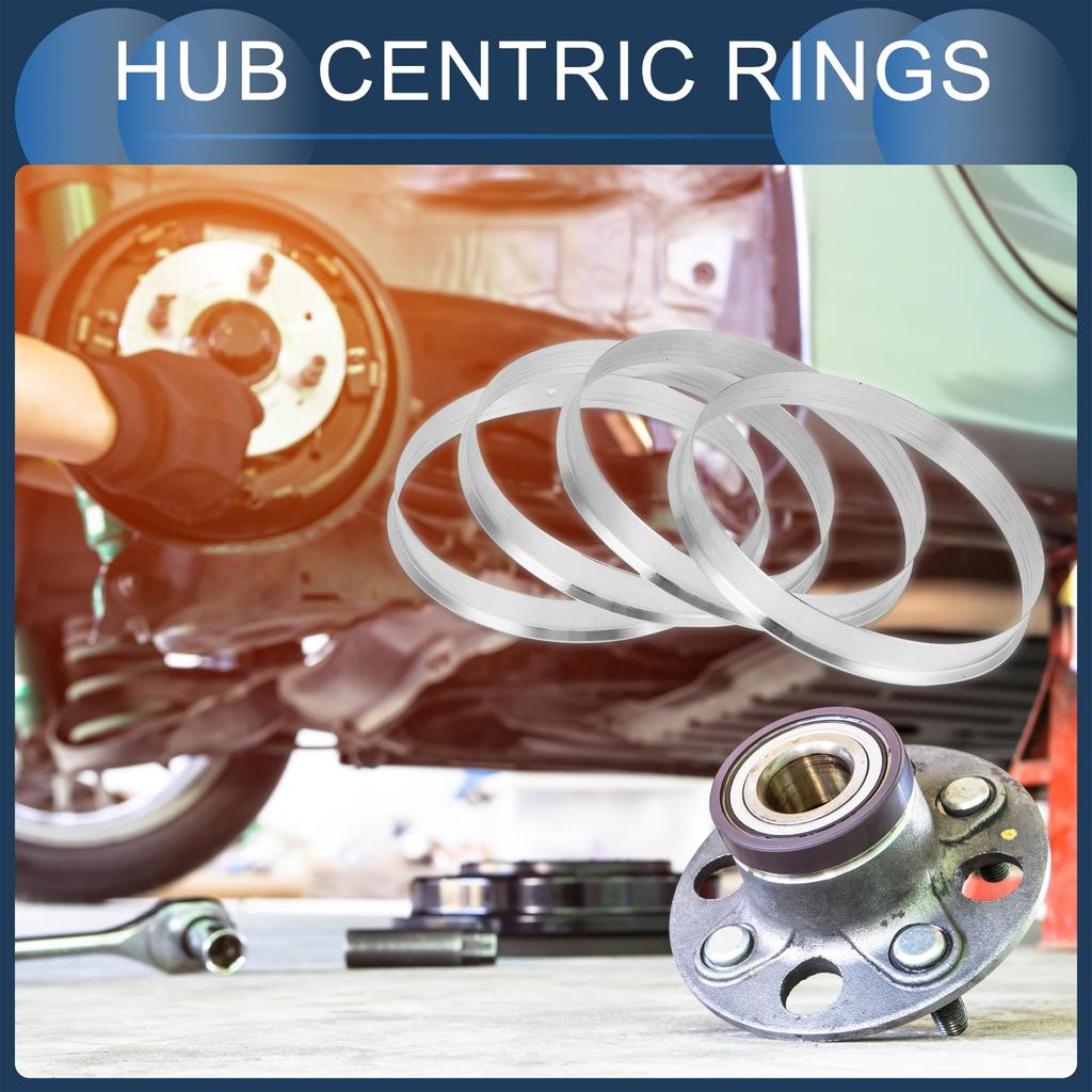 INFINAUTO Hub Centric Rings 72.56mm Inner to 73.1mm Outside Diameter Vehicle Wheel Hub Rings Aluminum Alloy 4pcs