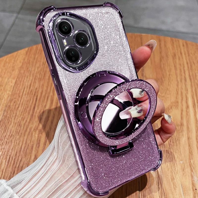For Xiaomi 17T Glitter Shockproof Silicone Case For Couqe Xiaomi 17T Pro 17 Ultra 17 Pro Max Mirror Magnetic Holder Stand Cover