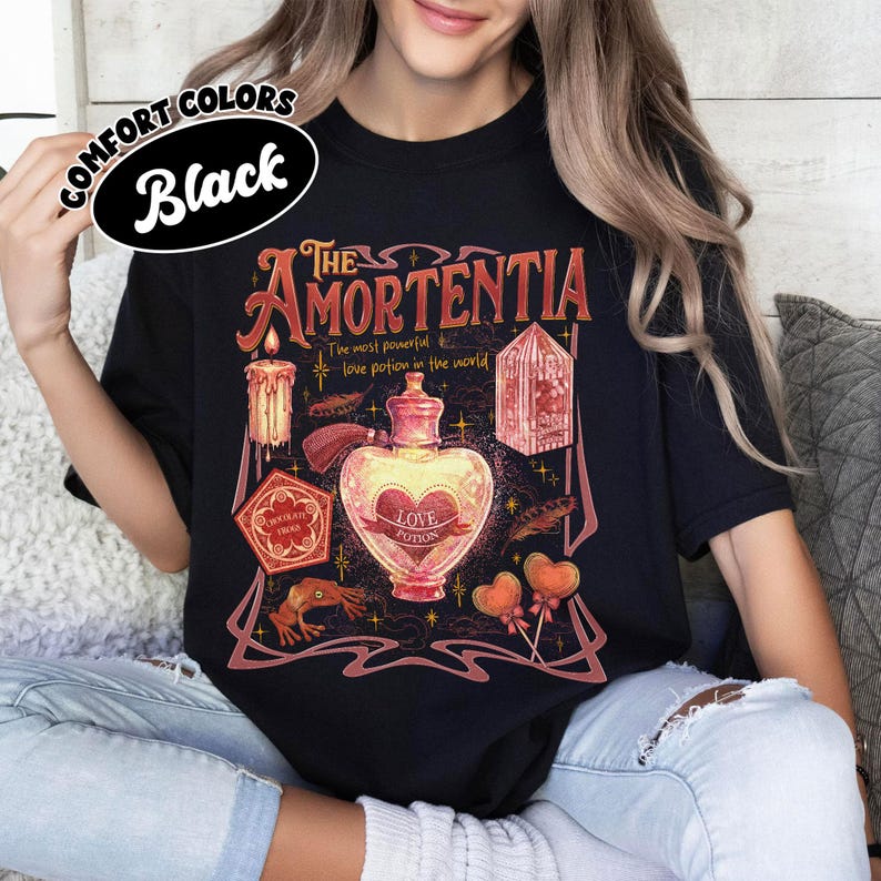 Magic Amortentia Love Potion Shirt Potions Bookish Valentine Tshirt Classroom Fan Top Magical Fantasy Book Merch T Shirt