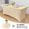 2 Pcs Spandex Table Cover for Standard Folding Tables Universal Rectangle Fitted Tablecloth Protector Wedding Banquet and Party