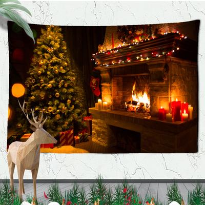 Christmas Atmosphere Tapestry Celebrate Festival Christmas Tree Living Room Home Wall Background Hanging Decorative Tapestry