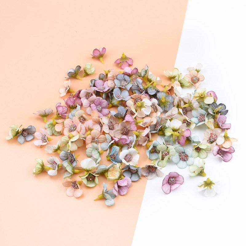 

50/100PCS Multicolor Daisy Head Mini Silk Artificial Flowers Wall Crown Scrap Wedding Home Room Decor DIY Gift Garland Headdress 50pcs
