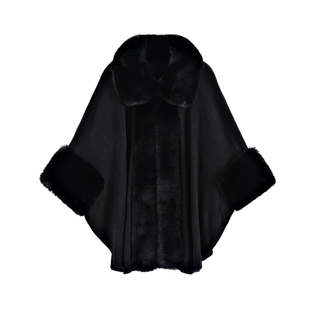 Ladies' Fashionable Square Neck Cape, Loose Oversized Warm And Long Style, Knitted Woolen Sleeve Shawl Jacket With Temperament