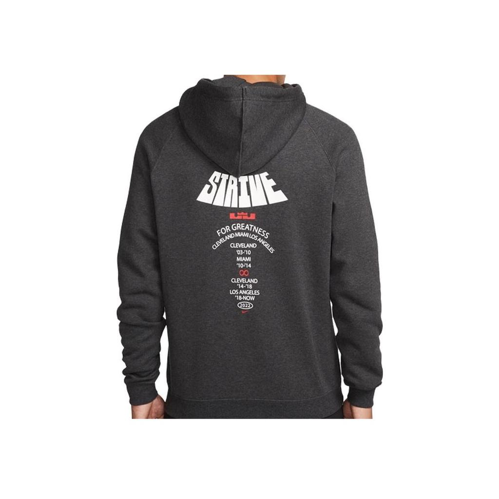 Nike Solid Color Hooded Pullover With Brand Logo Letter Print Long Sleeve Sweatshirt Men Tops Dark-Grey DQ6130-032