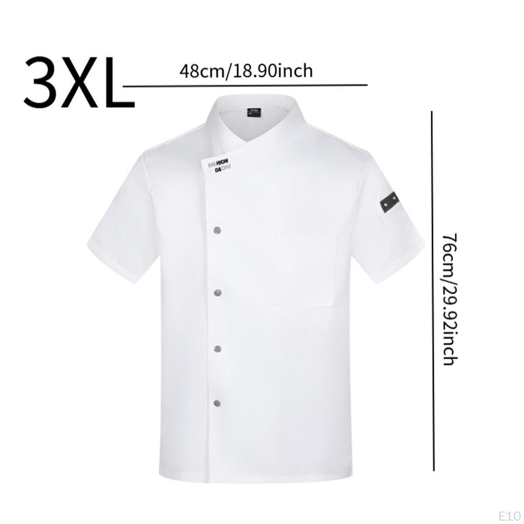 Chef Coat Jacket Apparel Clothes for Restaurant Culinary School Kitchen Hotel