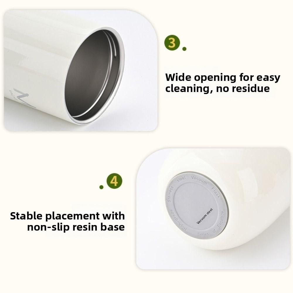 Stainless Steel Thermal Flask Retro Coffee Mug Convenient Water Bottle  Work
