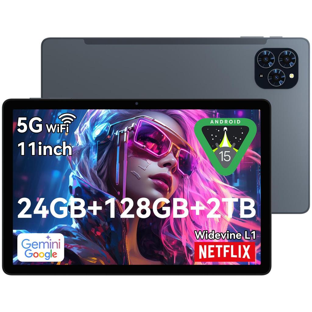 TABWEE T90 Android 15 8GB RAM 128GB ROM Tablet 11 Inches 1200*1920 FHD Display Octa Core UMS9230E(T615) PC Tablet with Keyboard and Mouse