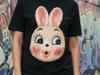 Rabbit Mask Shirt Vintage Halloween Tee Creepy Bunny Shirt Retro Horror Goth Tee Spooky Rabbit Art Gift For Halloween Bella+Canvas 3001