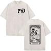 Forward Observations Group T-shirt Lavata Vintage Scheletro Uomo Gotico Oversize Girocollo Manica Corta T-shirt Y2k Streetwear
