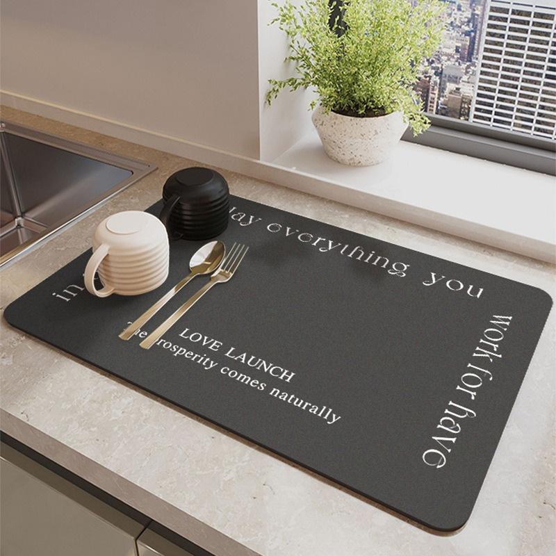 Kitchen Table Mat Coffee Mat Absorbent Mat Kitchen Bathroom Laundry Room Diatom Mud Can Be Washed Non-slip MAT