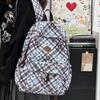 Schoolbag Backpack Female Plaid Student Travel School Bag Female Star Plaid Large Capacity Backpack School Bag Ins Niche