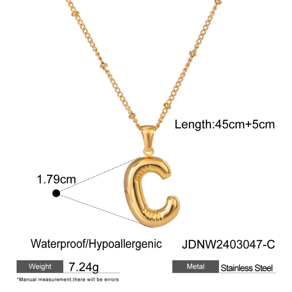 Stainless Steel Letter Necklace Pendant, High-end Collar Chain, Titanium Steel Jewelry for The Neck.