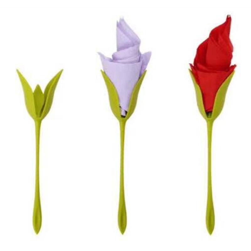 10Pc Floral Napkin Holders for Wedding Reception Floral Table Centerpiece Home Daily Dining Decoration