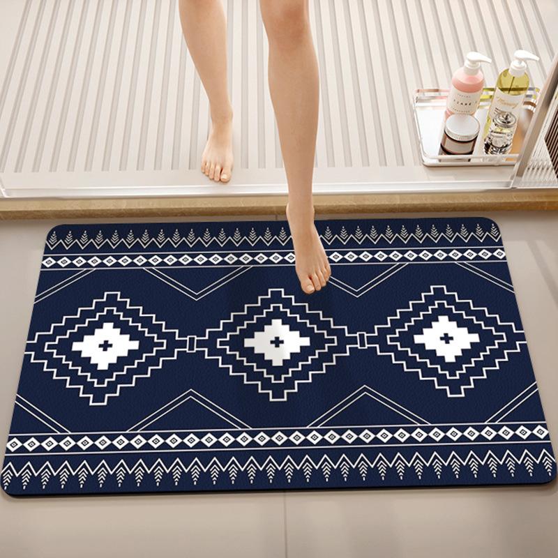Bathroom Absorbent Mat Soft Diatom Mud Toilet Door Non-slip Mat Quick Drying Toilet Household Mat Simple