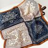 Retro Cotton And Linen Herringbone Pattern Small Square Scarf Silk Scarf Versatile Square Scarf Belt Silk Scarf Clothing With Neck Scarf