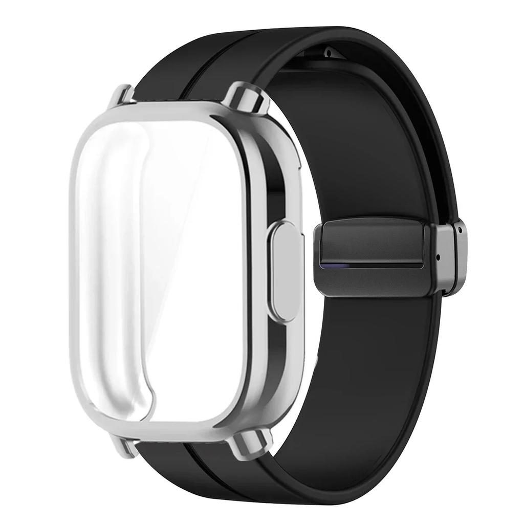Magnetisches Silikonarmband + Hülle für Xiaomi Redmi Watch 5 Active Lite Smartwatch Armband und Hülle für Redmi Watch 5 Active Lite