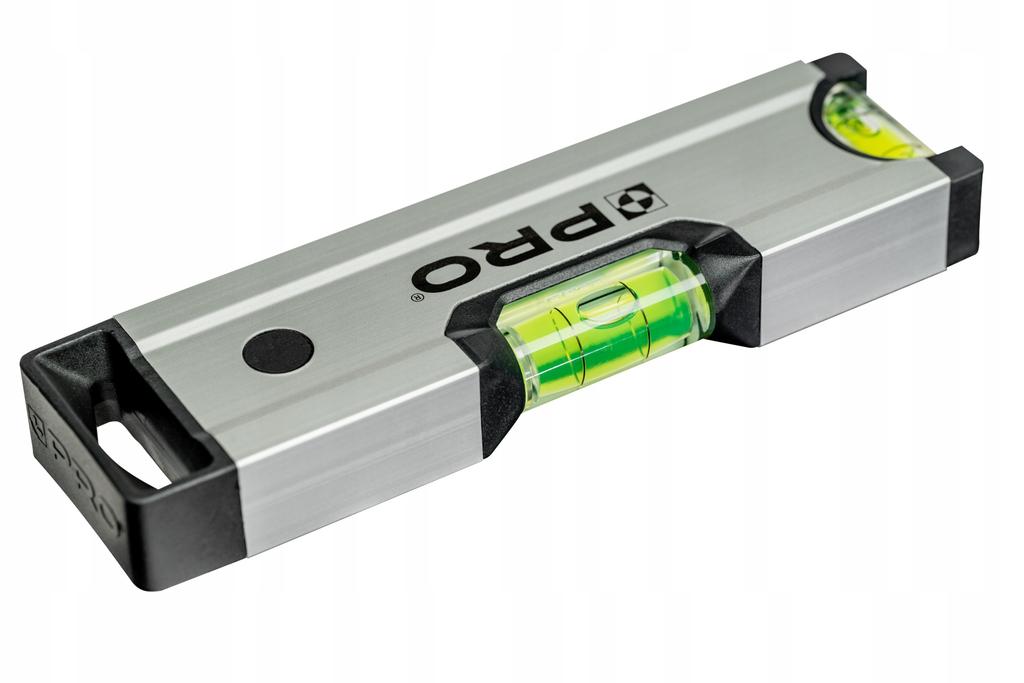 Pro600 Pocket Spirit Level Anodized Silver With Magnet 17