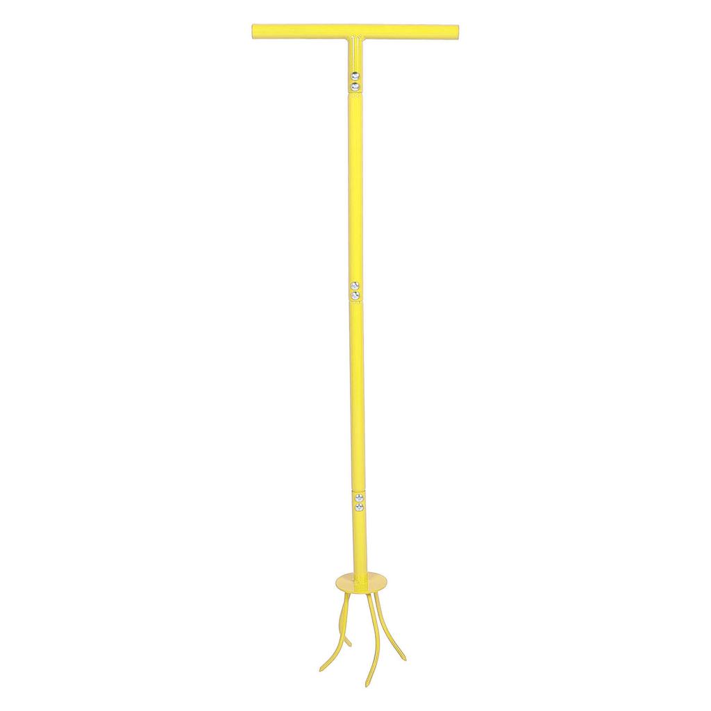 Twist Tiller Garden Claw Tool Manual Hand Cultivator Long Handle Stainless Steel Yellow