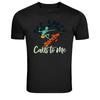 The Space Calls To Me Alien Rocket Graphic T-Shirt