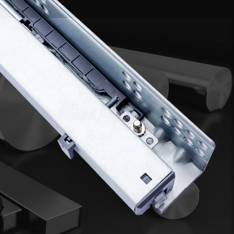 2Pc/1Pair Rebound Press Push To Open Under Mount Furniture Kitchen Bath Drawer Slide Rail Runner Dtc Brand 25Kg