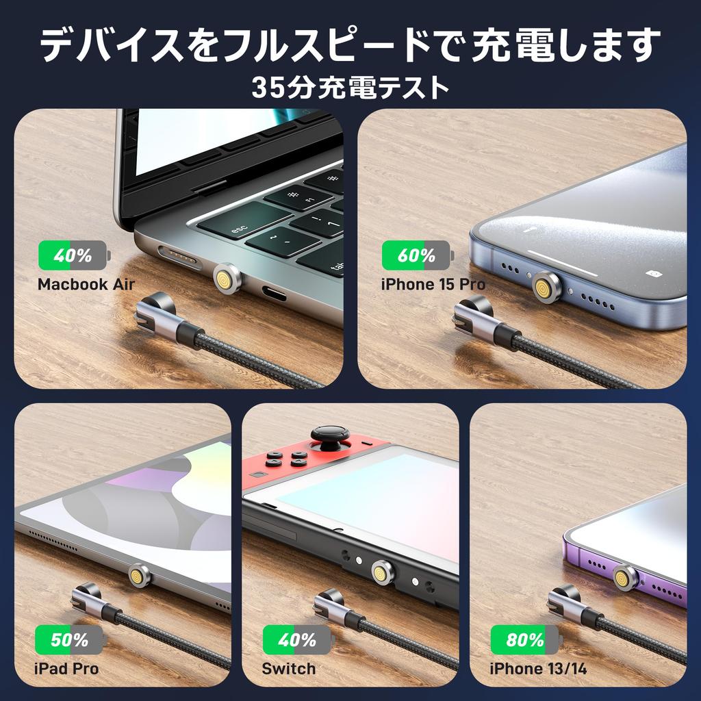 Magnetic Charging Fast PD Charging Cable 1m 1m Magnetic iPhone 16 2 2 Micro 4 For iOS USB Magnetic Charging Cable with LED MG60WBK Cable, Compatible,