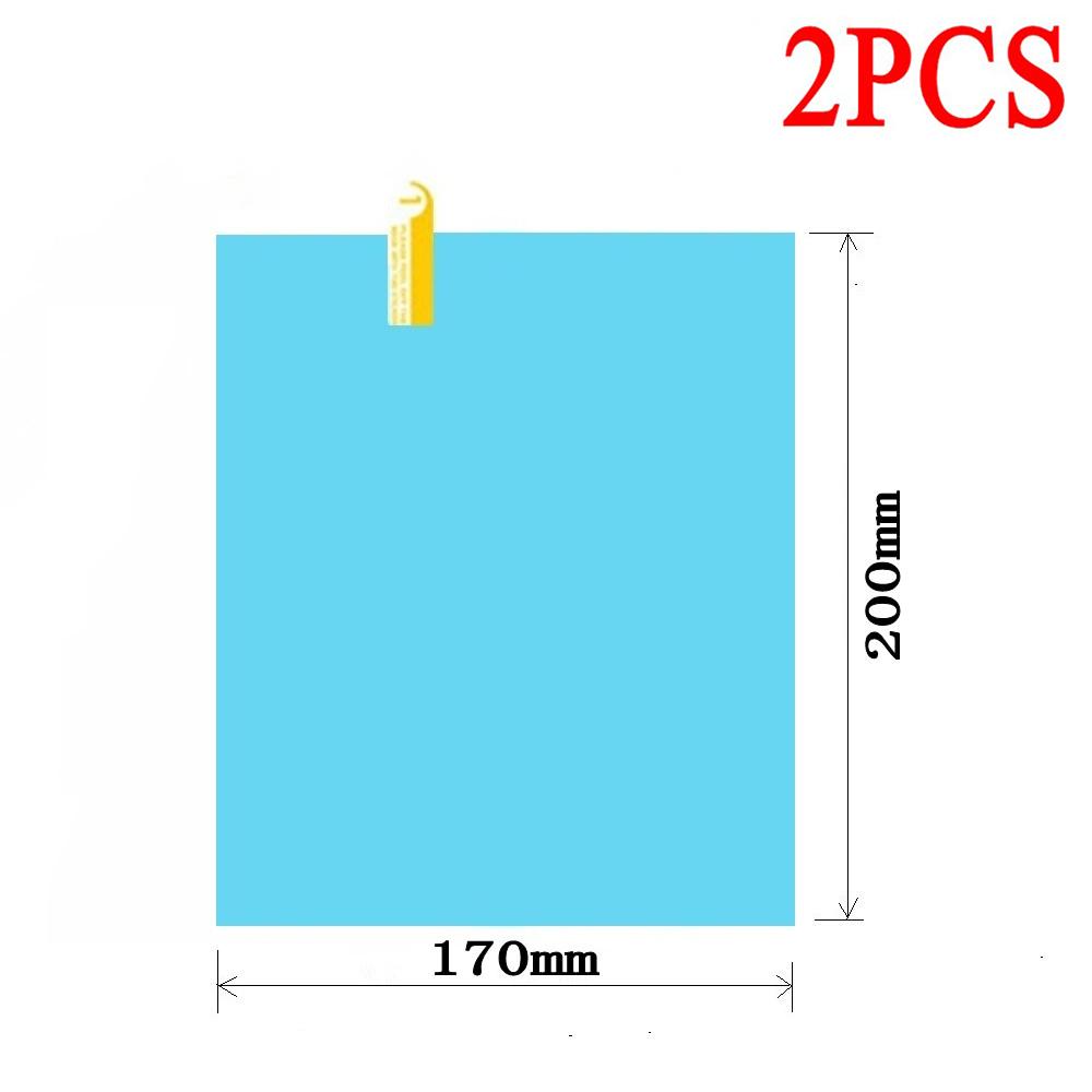 2PCS Car Rearview Mirror Rainproof Film Window Glass Antifog Waterproof Sticker Truck Rearview Mirror Transparent Film Auto Part