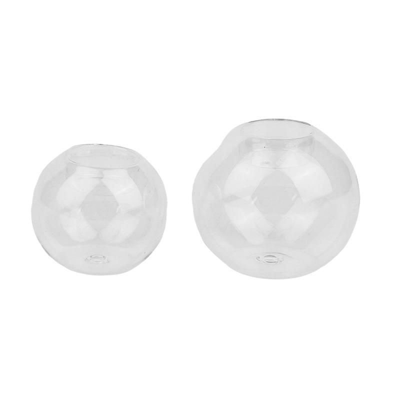 European Style Round Glass Candle Holder - Scented Glass Bottle For Christmas, Wedding & Table Centerpiece Decor