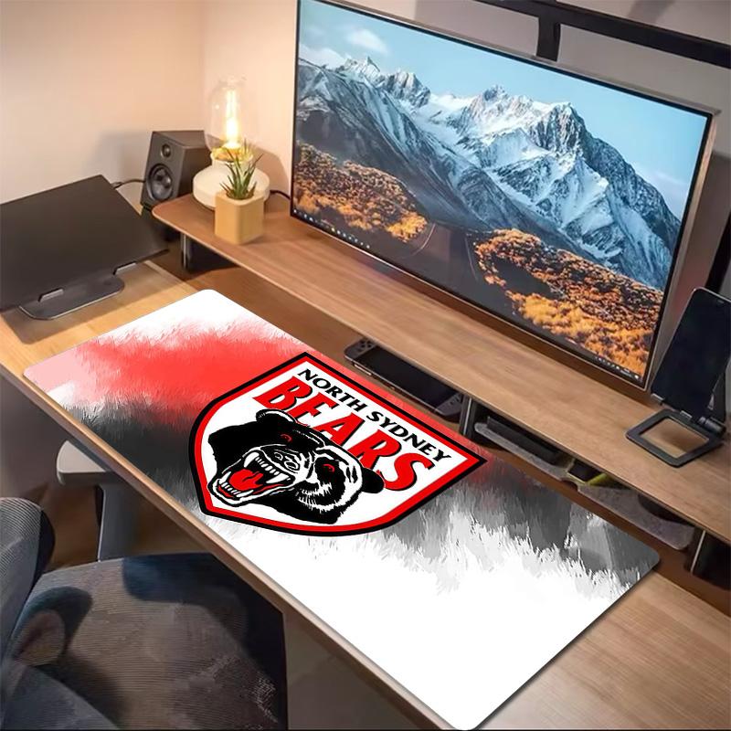 North Sydney Bears Print Cushion Non-slip Laptop Tablet Big Mousepad XXL Mat Mini PC Playmat With Lock Edge