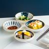 Japanese Style Ceramic Dessert Sauce Dish Tableware Creative underglaze colour Pattern Water Drop Shape Fruit Sushi Plates home
