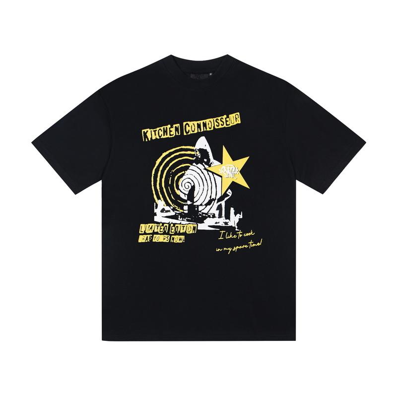 Men Women Oversized T-shirt Retro Hip Hop Graphic Print Streetwear Cotton Tee S