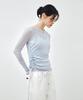 MONGDOL [Set] Side Shirred Layered T-Shirt Sky Blue Mdts067Skyblue