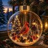 Light-Up Animal Snow Globe Ornament Clear Christmas Tree Ornament  Home Decoration