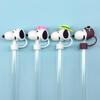 10mm Snoopy Food-Grade Reusable Straw Cap Dust Cover for Stanley Beverage Straw