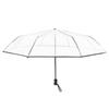 Promotion! Transparent Umbrella Automatic Umbrella Rain Women Men Sun Rain Auto Umbrella Compact Folding Windproof Style Clear U