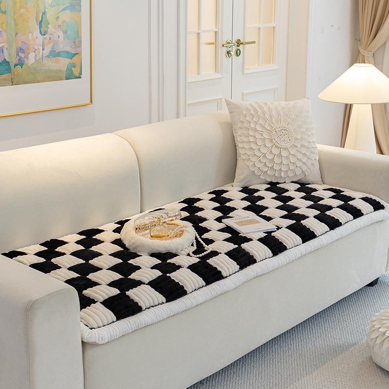 Kış Peluş Kalınlaşmış Kanepe Yastık Yatak Odası Halı Kaymaz Maun Katı Ahşap Ofis Minderi Kanepe Minderi