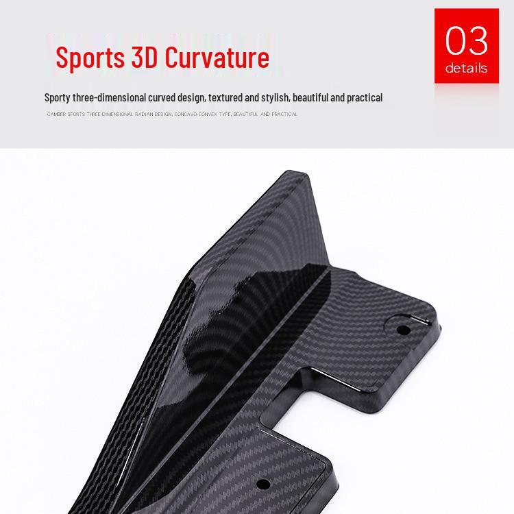 Boční prahy ve stylu karbonových vláken pro Honda Civic Sport 2016-2019 (10. generace) - Lesklá černá