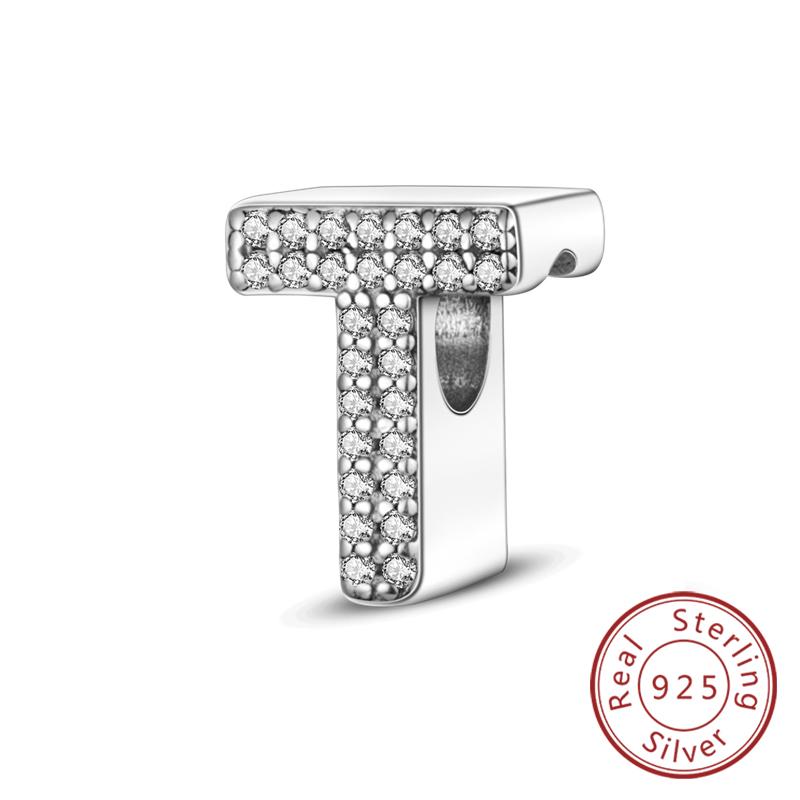 Charms Passen Auf Original Armband A-Z Alphabet Charms Perlen Kupfer 26 Buchstaben Charm Für Frauen Mädchen Diy Feiner Schmuck Geschenk