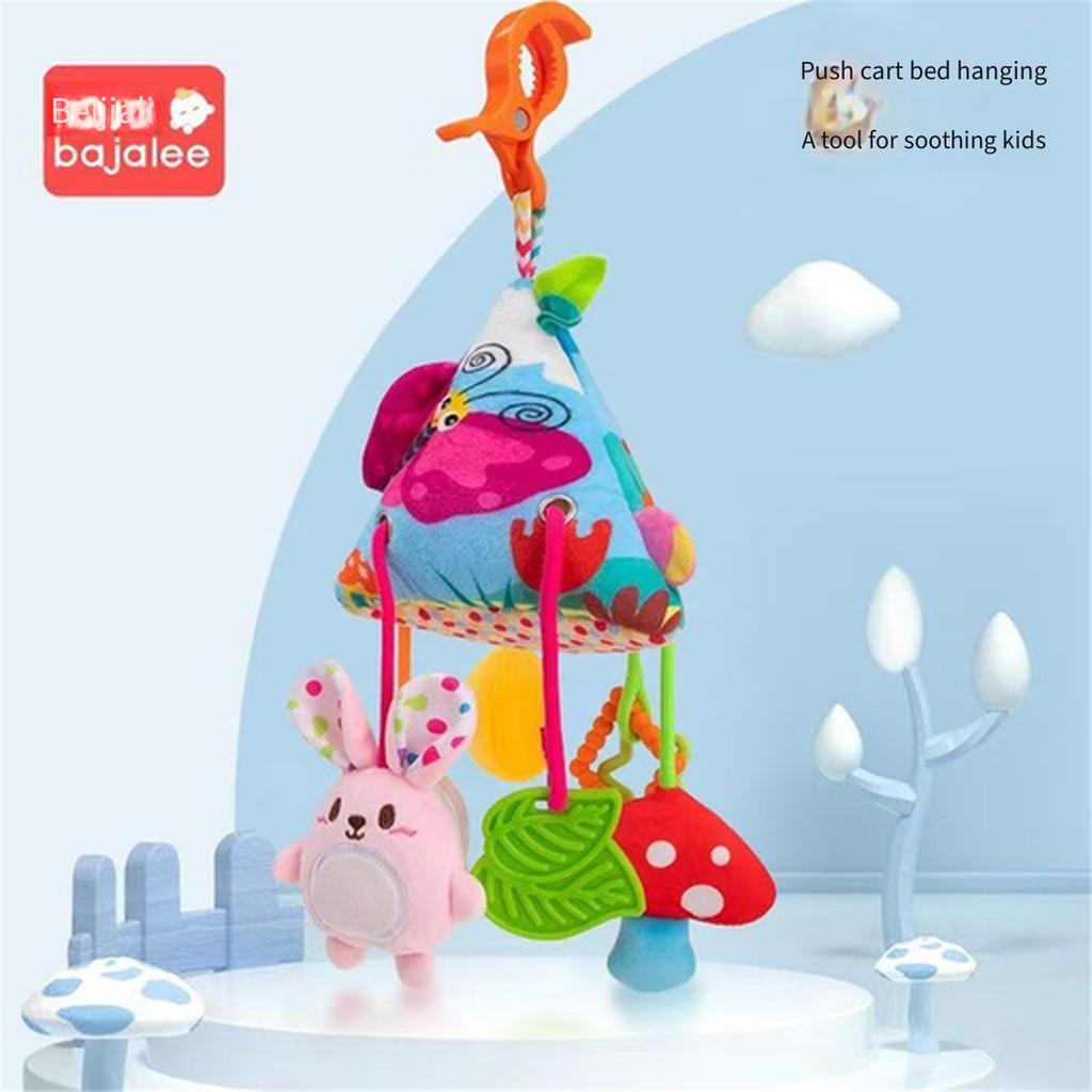 Soft Plush Baby Stroller Hanging Toy Rattle Crib Mobile Hanging Ornament Infant Car Seat Soothing Toy