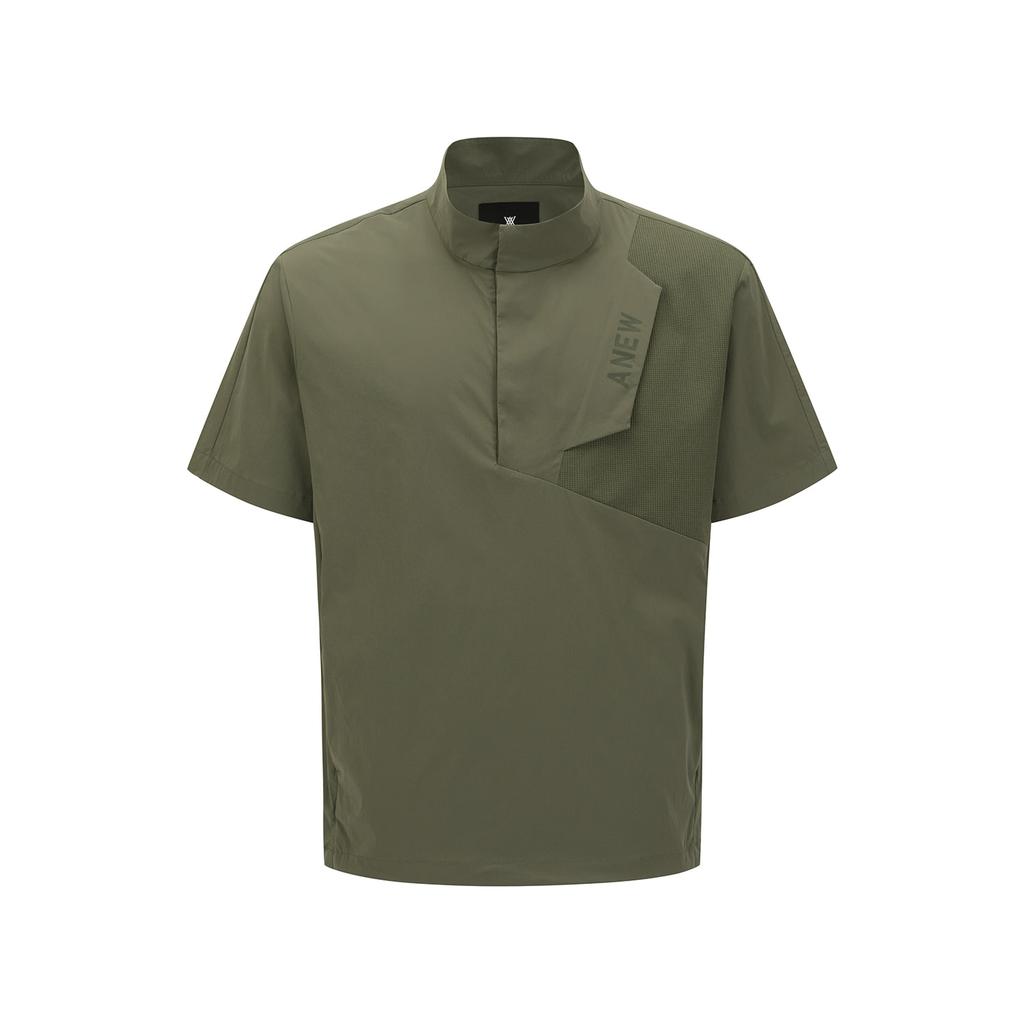 ANEW GOLF Men Asymmetric Short Sleeve Anorak_Kh