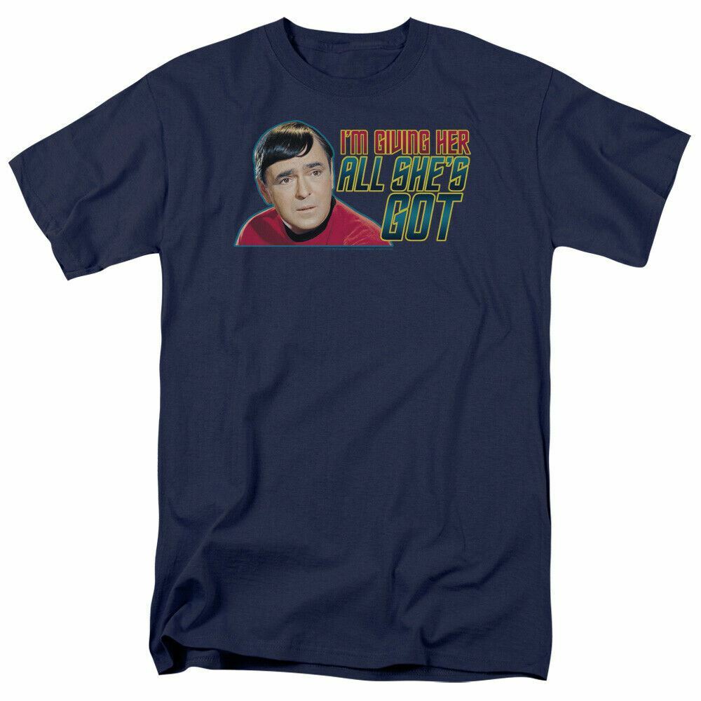 26 Star Trek All Shes Got T Shirt Licensed Sci-Fi TV Classic Adult Tee Navy Blue Unisex T-Shirt M