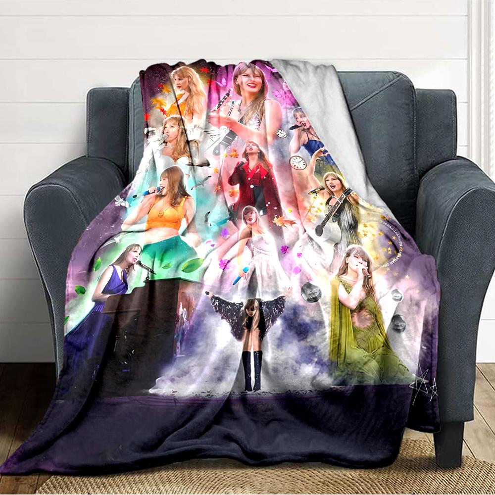 1pc Taylor Swift2 Blanket, Gift, for Men and Women, Soft Blanket, Good for Sofa Bed Couch Travel, Lightweight Flannel Blanket